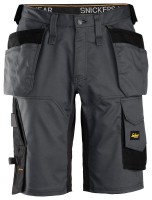 Snickers 6151 AllroundWork Stretch Loose Fit Work Shorts Holster Pockets Steel Grey/Black £69.99